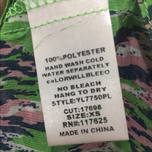 YA Los Angeles green sheer blouse tie - Picture 6 of 8